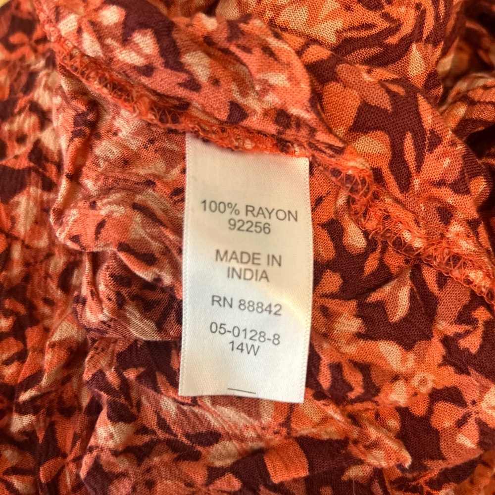 Woman Within short sleeve button front dress 14W - Picture 10 of 10